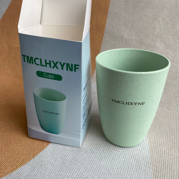 TMCLHXYNF Cups and mugs，Wheat Straw Reusable Cups 12 oz Unbreakable Drinking Glasses
