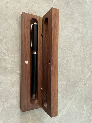 GUIAFUHYE   Pen cases-Walnut Wooden Pen Box Wooden Storage Box Vintage Pen Box