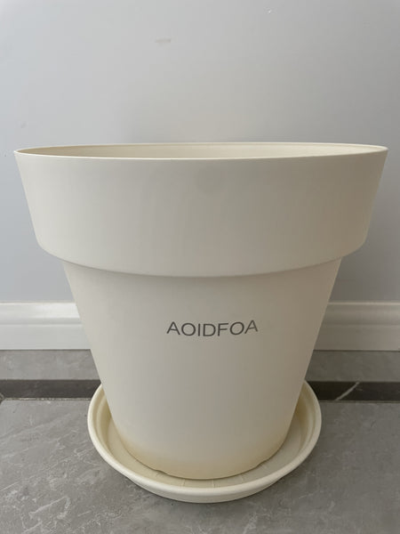 AOIDFOA  Flowerpot White 35*30*20mm -Large flowerpot WITH Plastic material Home balcony&Simple style