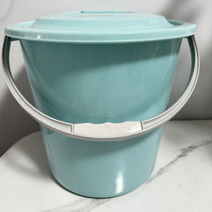 NanWaahdP Bucket&Water bucket of Large capacity with lid(blue) Portable&Lovely Storage bucket&Household containers