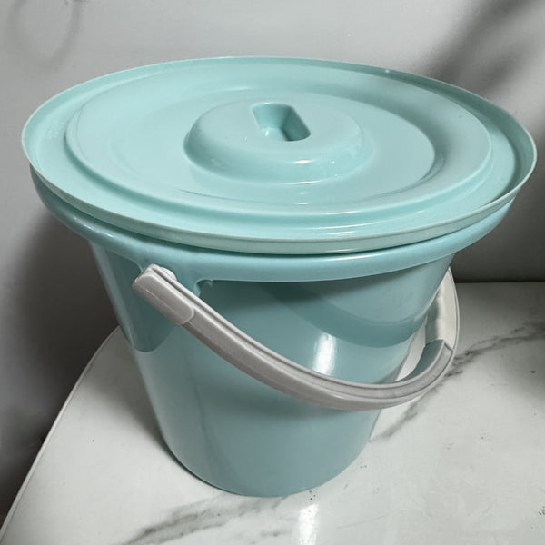 NanWaahdP Bucket&Water bucket of Large capacity with lid(blue) Portable&Lovely Storage bucket&Household containers