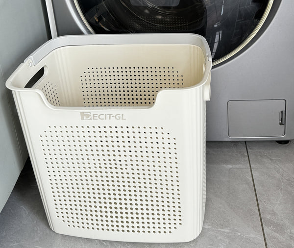 DECIT-GL  Laundry baskets（WHITE）Dirty clothes storage basket Large capacity ventilated with Plastic material