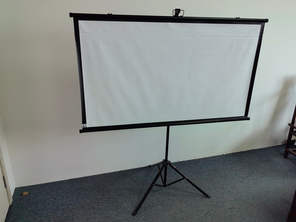 Projection screens.Portable Projector Screen Tripod Stand - Mobile Projection Screen, Lightweight Carry & Durable Easy Pull Assemble System for Schools Meeting Conference Indoor Outdoor Use