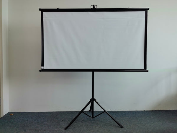 Projection screens.Portable Projector Screen Tripod Stand - Mobile Projection Screen, Lightweight Carry & Durable Easy Pull Assemble System for Schools Meeting Conference Indoor Outdoor Use