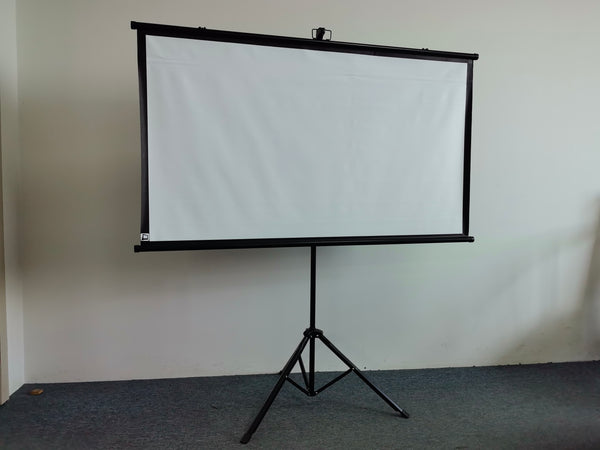 Projection screens.Portable Projector Screen Tripod Stand - Mobile Projection Screen, Lightweight Carry & Durable Easy Pull Assemble System for Schools Meeting Conference Indoor Outdoor Use