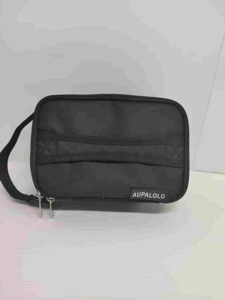 Aupalolo Handbags black，Toiletry Bag for Men, Travel Toiletry Organizer Dopp Kit Water-resistant Shaving Bag for Toiletries Accessories, Door Room Essentials, Black-medium