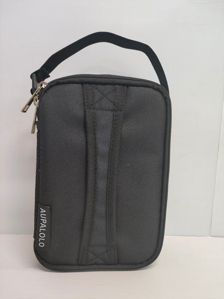 Aupalolo Handbags black，Toiletry Bag for Men, Travel Toiletry Organizer Dopp Kit Water-resistant Shaving Bag for Toiletries Accessories, Door Room Essentials, Black-medium