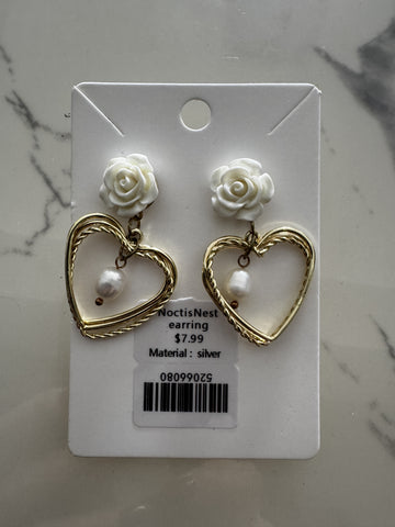 NoctisNest   Jewelry  Earrings，Heart Dangle Earrings for Women Mother Valentines Jewelry Gift for Girlfriend Wife Sister