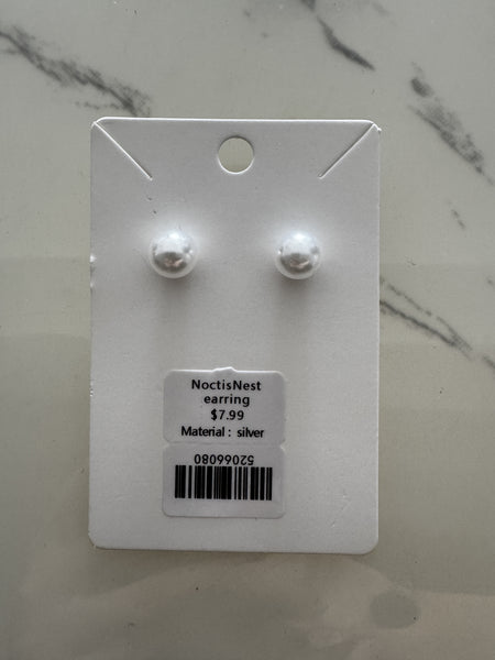 NoctisNest   Jewelry  Earrings   pearl earrings，Women Pearl Earrings Freshwater Cultured Round White Pearls