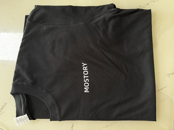 MOSTORY T-shirts  Men's Size Tall Short-Sleeve Beefy T-Shirt(BLACK-2XL)