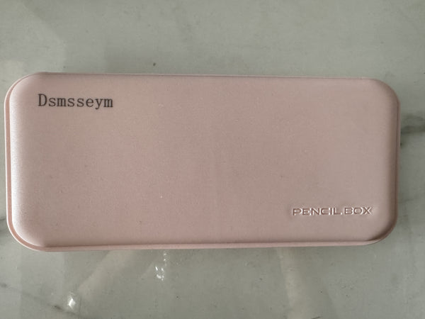 Dsmsseym Pencil box(pink) Macaron stationery box-Multi functional plastic pencil case. Waterproofing&Large capacity