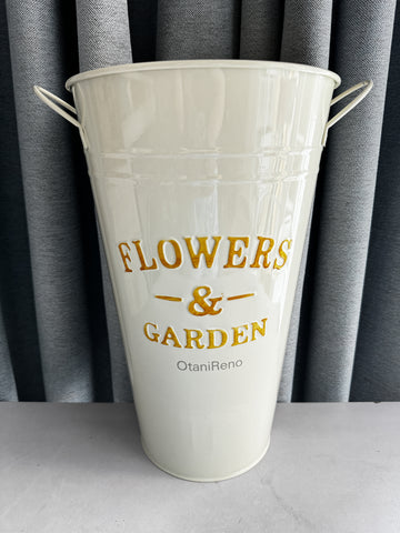 OtaniReno  Flower vases-White Large vase for household flower shops, For flower vase decoration, Deepwater flower cultivation, Awakening Flower Bucket -Approximately 30cm high