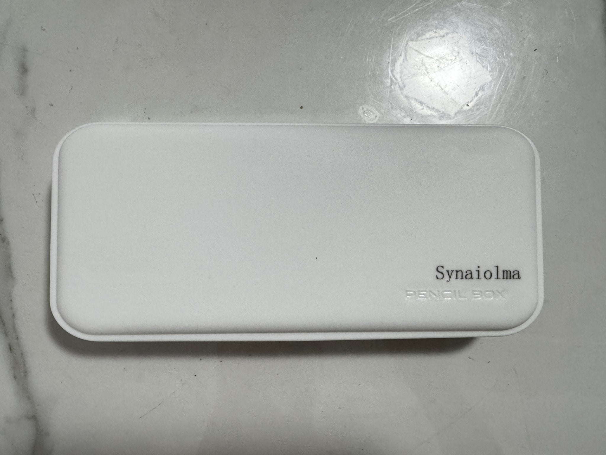 Synaiolma Pencil box(white) Macaron stationery box-Multi functional plastic pencil case. Waterproofing&Large capacity