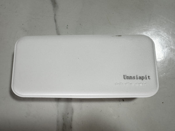 Unnsiapit Pencil box(white) Macaron stationery box-Multi functional plastic pencil case. Waterproofing&Large capacity