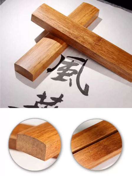 DIITGGE  Paperweights  30CM-Calligraphy paper press Chinese style&Redwood wood&School Supplies，writing brush characters with pressure strips