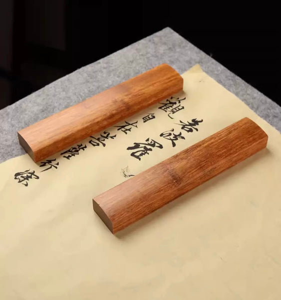 DIITGGE  Paperweights  30CM-Calligraphy paper press Chinese style&Redwood wood&School Supplies，writing brush characters with pressure strips