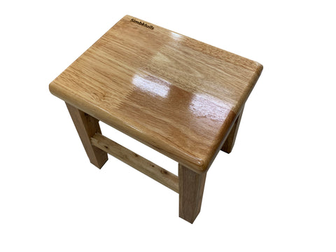 SimbkIuils Rectangular Top Acacia Wood Seat Comfortable Sitting Strong Legs Stool Minimalist Loft Rustic Solid Wooden Home Décor Stylish Minimal Classic Room Decorations, Natural Color